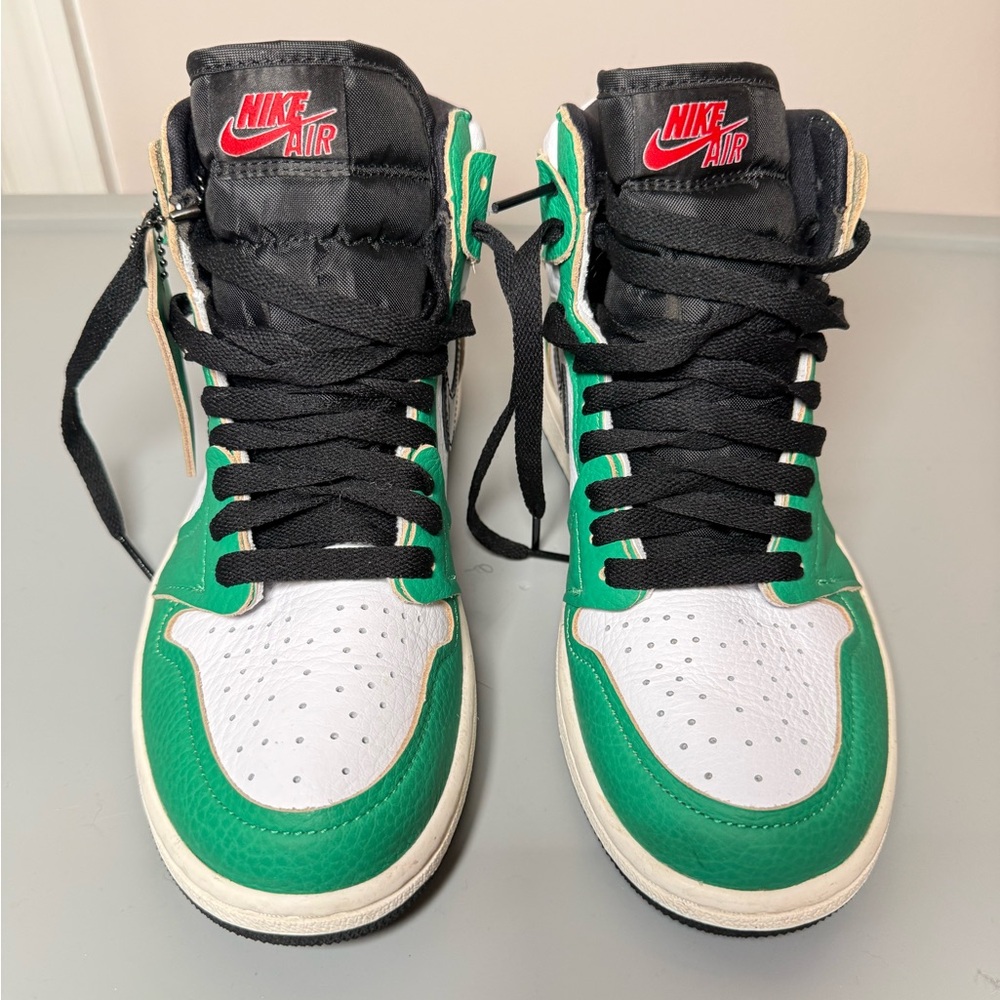 Nike Air Jordan 1 High Green Black White - Picture 2 of 7